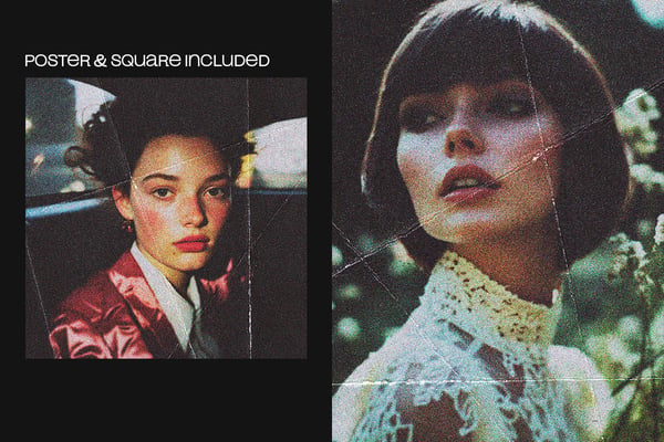 Vintage Noise Square And Poster Photo Effect
