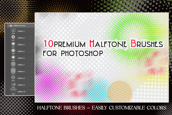 Free 10 Halftones Brushes