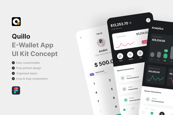 Quillo_E-Wallet App UI Kit