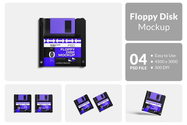 Floppy Disk Mockup