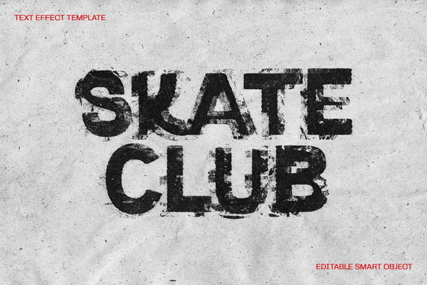Grunge Print Text Effect