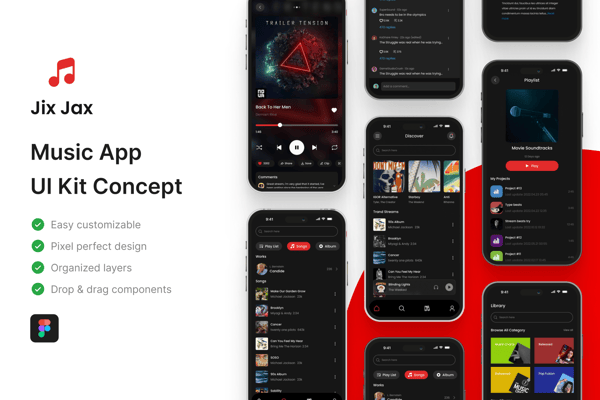 Jix Jax - Music App UI Kit