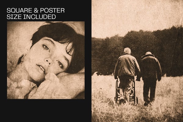 Vintage Sepia Square And Poster Photo Effect