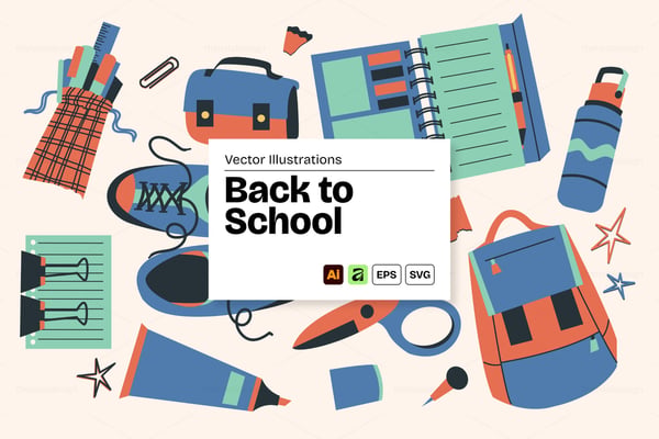 Back to School Vector Illustration - Vol. 01