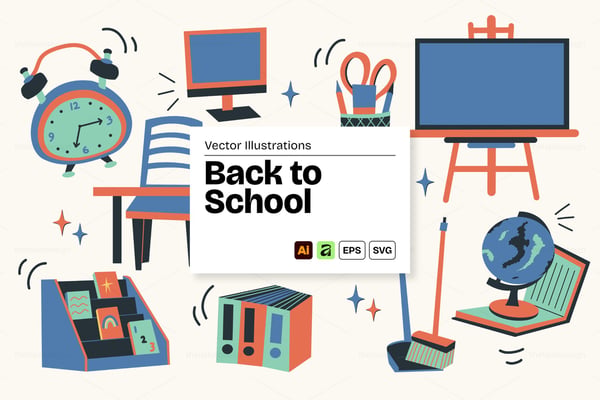 Back to School Vector Illustration - Vol. 02