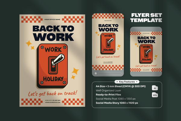 Back To Work - Flyer Set