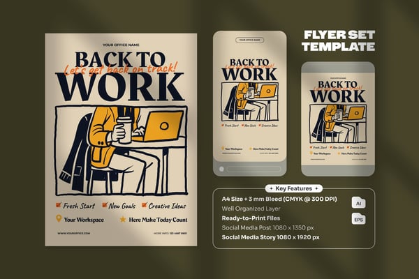 Back To Work - Flyer Set