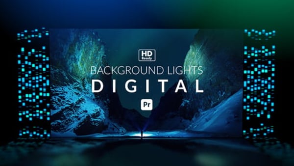 Background Lights Digital for Premiere Pro - Futuristic Tech Glow Motion Animation Pack