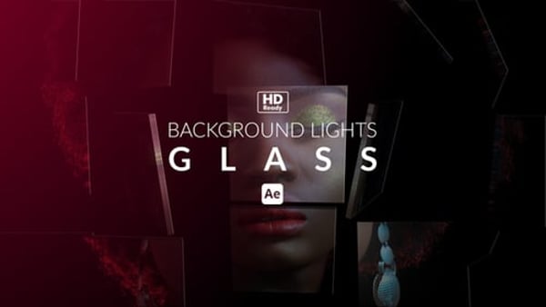 Background Lights Glass - Reflective Crystal Glow Motion Animation Pack