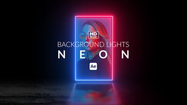 Background Lights Neon - Glowing Futuristic Light Motion Animation Pack