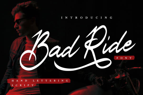 Free Bad Ride - Handlettering Script
