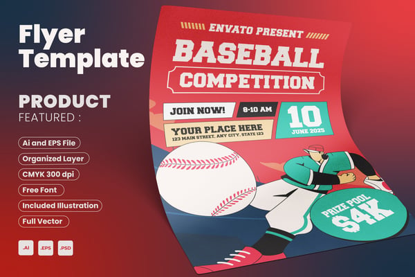 Baseball Competition Flyer Event