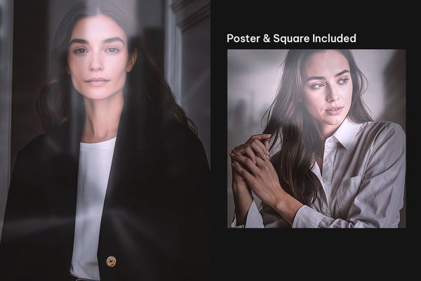 Reflected Image Square And Poster Photo Effect