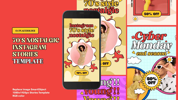 70s Nostalgic Style Instagram Stories MOGRT