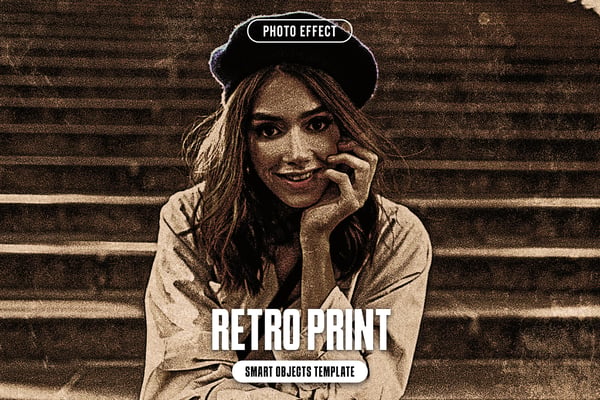 Retro Print Photo Effect