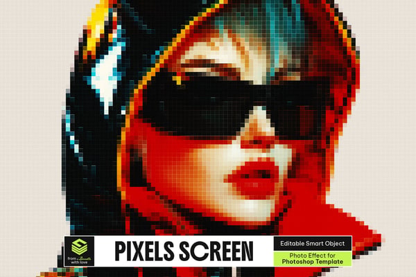 Pixels Screen Photo Effect
