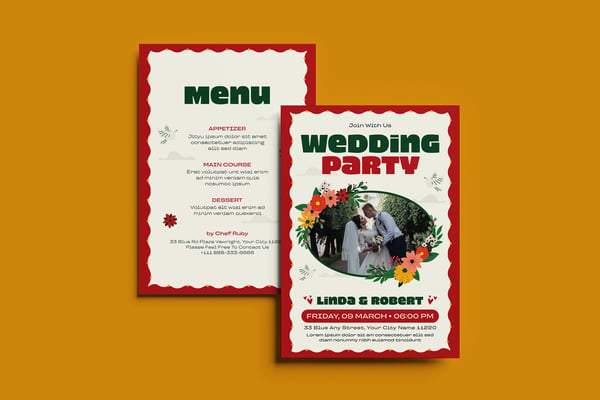 Merry Wedding Invitation Template