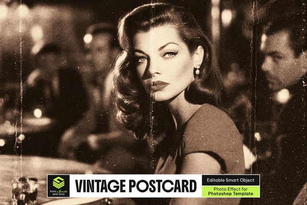 Vintage Postcard Photo Effect