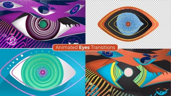 Abstract Eye Shape Graphic Transitions Pack