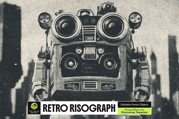 Retro Risograph Photo Effect