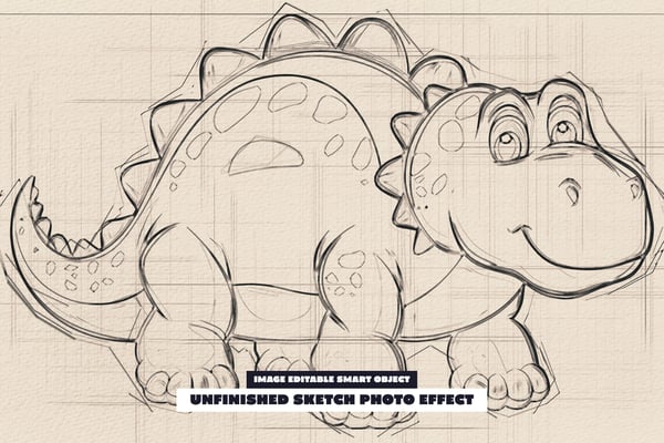 Unfinished Sketch Photo Effect
