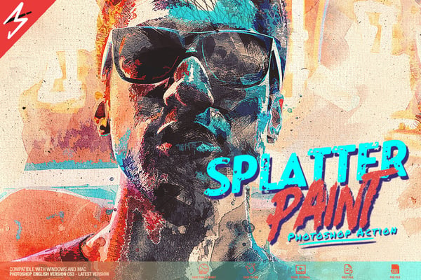 Splatter Paint Photoshop Action