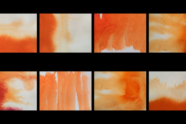 Orange Watercolor Washes Pack 2