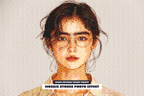 Mosaic Stones Photo Effect