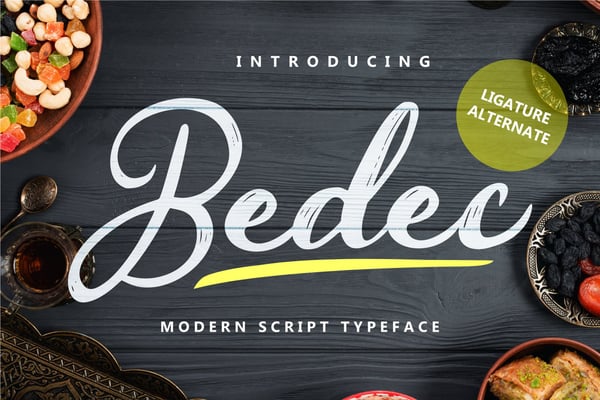 Bedec - Modern Script Typeface