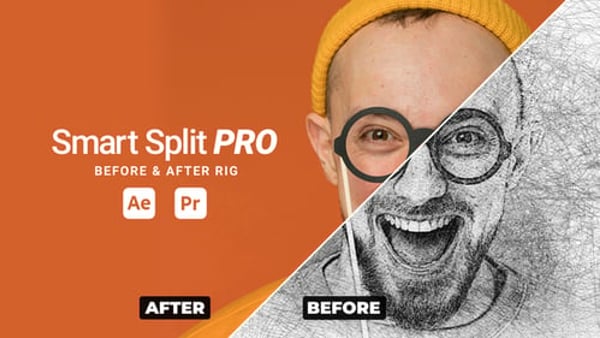 Before & After Split Screen Rig for After Effects | Smart Split Pro