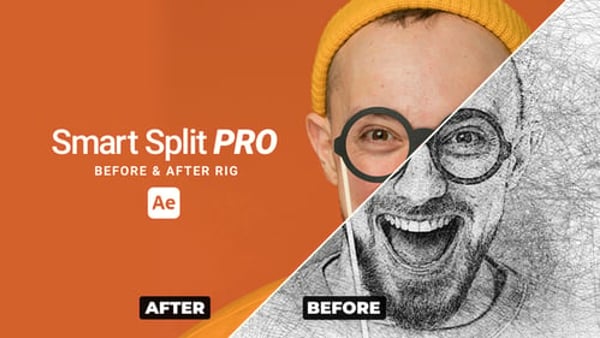 Before & After Split Screen Rig for After Effects | Smart Split Pro