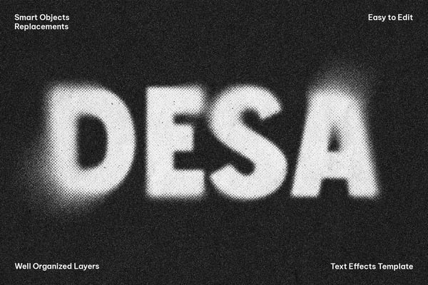 Distortion Dots Text Effect