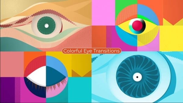 Dynamic Abstract Eye Transitions with Alpha Channel