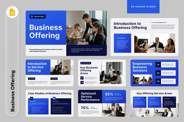 Blue Business Offering Google Slides