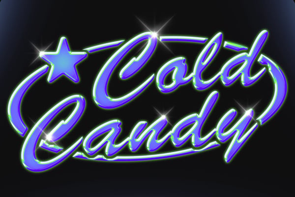 Blue Glossy Text Effect