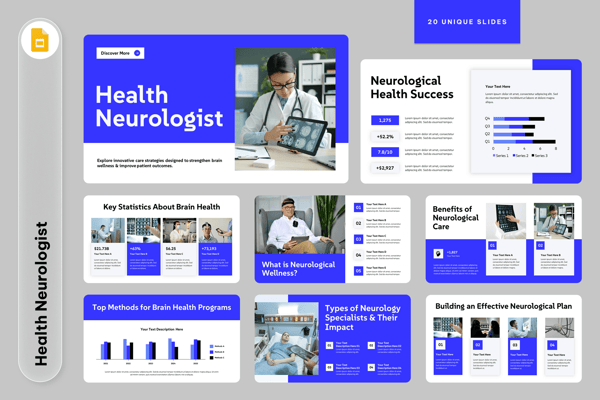 Blue Health Neurologist Google Slides