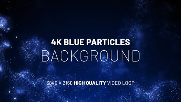 Blue Particles 4K Background