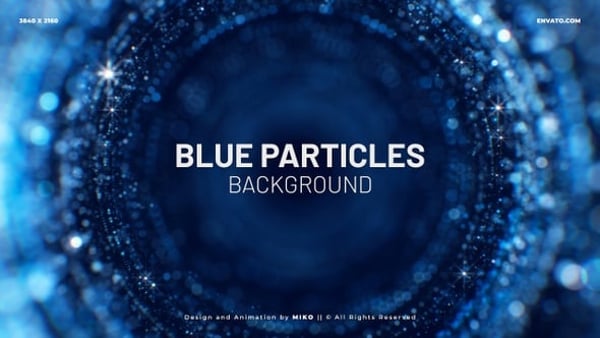 Blue Particles Background 4K