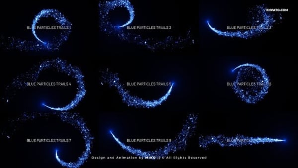 Blue Particles Trails