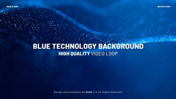 Blue Technology 3 Background 4K