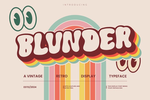 Blunder – Retro Groovy Display Font