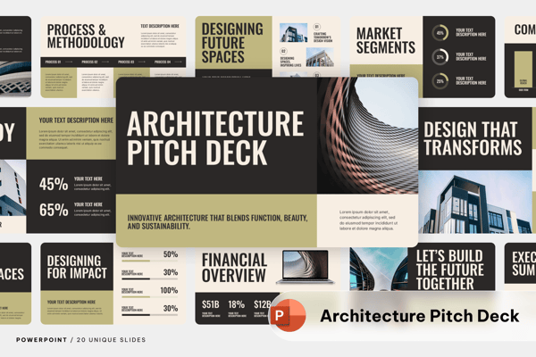 Bold Minimalism Architecture Pitch Deck Powerpoint