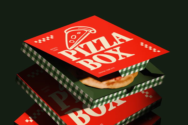 Bold Pizza Box Mockup