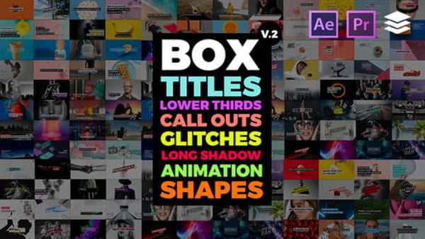 Box Auto Resizing Titles Pack - Responsive Text Animation Motion Titles Pack