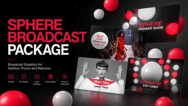 Box Broadcast Package for After Effects with Rebrand and Fashion Graphics