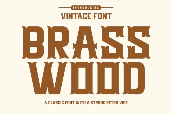 Brasswood – Vintage Display Serif Typeface
