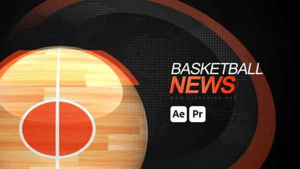 Broadcast Basketball News - Dynamic Sports TV Graphics Animation Template