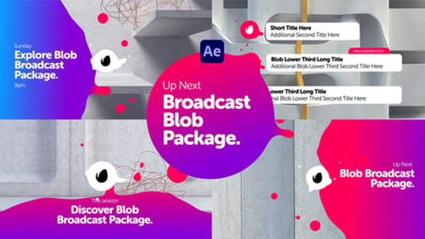 Broadcast Blob Package - Abstract Blob Motion Graphics Pack