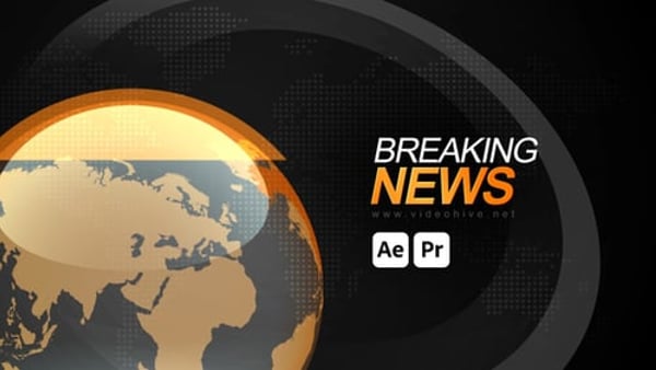 Broadcast Breaking News - Urgent Live Alert TV Graphics Animation Template