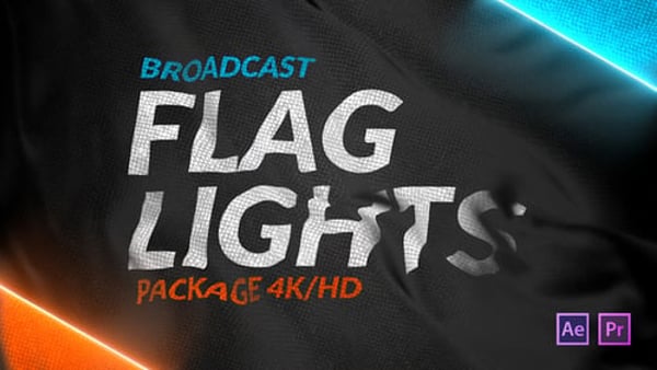 Broadcast Flag Lights - Flag Light Motion Background Pack